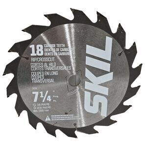SKIL 7-1/4" Saw Blade - 18 Carbide Teeth 75718 - Rip & Crosscut